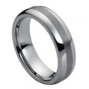 Polished Shiny with Brushed Center- 6MM Band